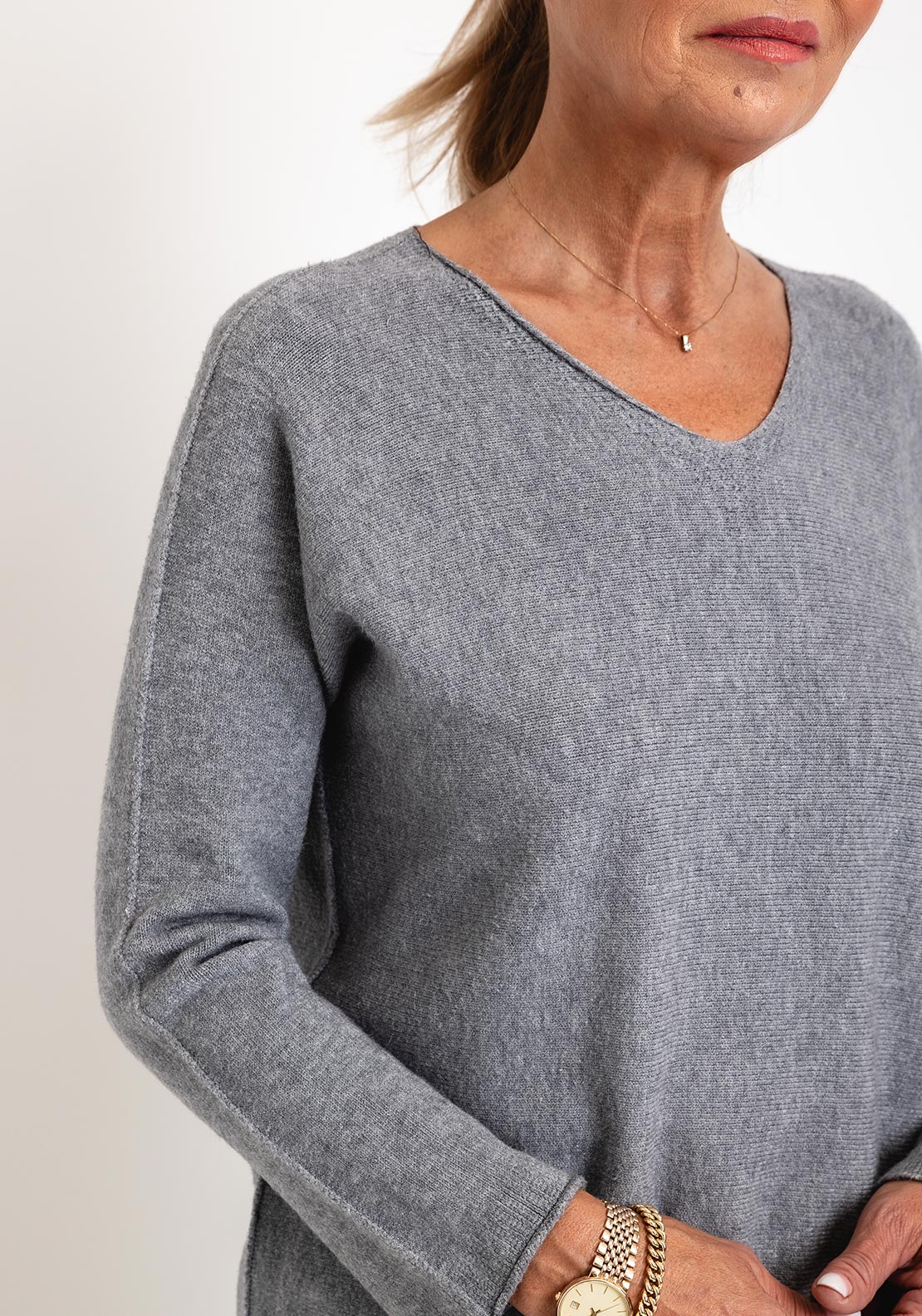 Fabulous Gifts V-Neck Knit Grey by Weirs of Baggot Street