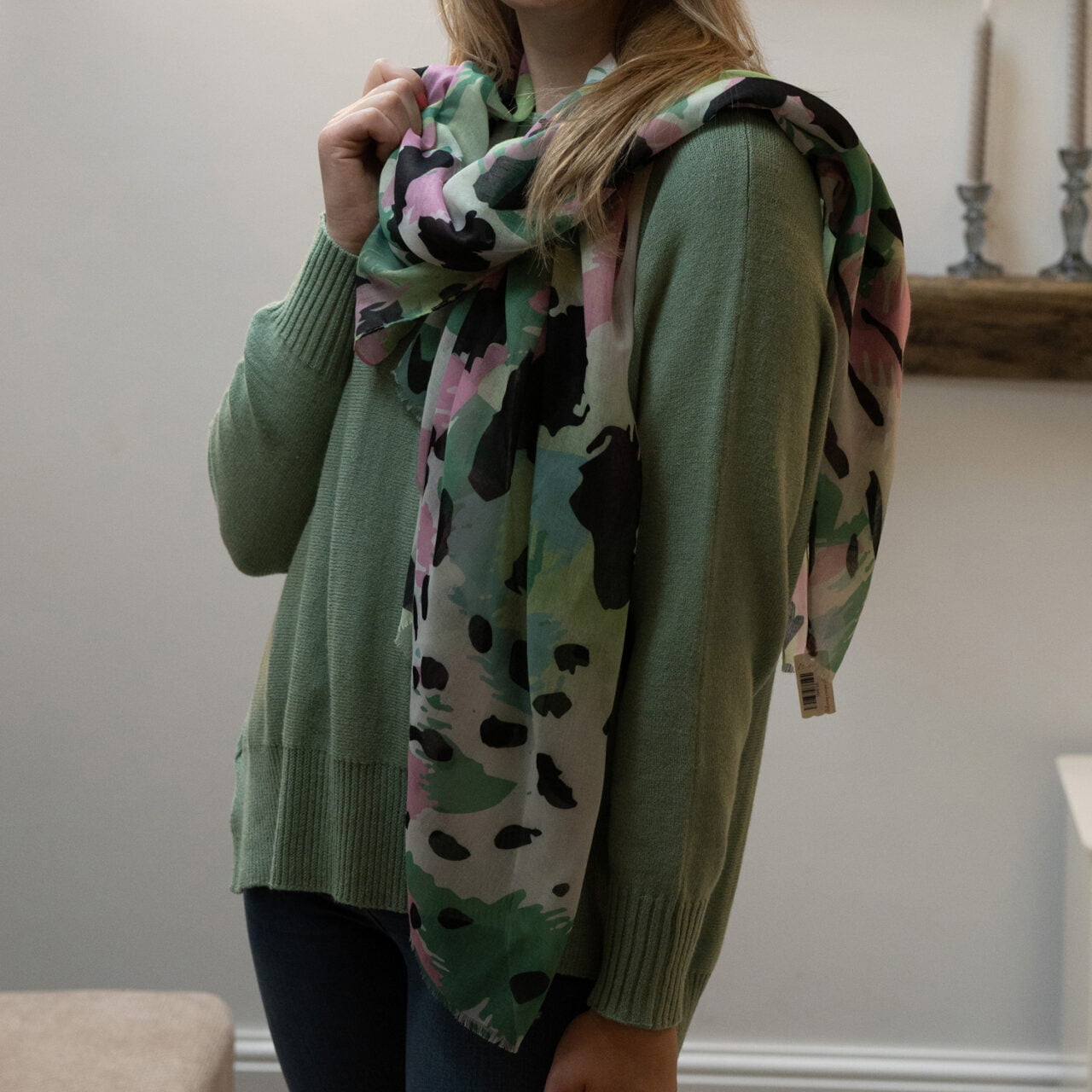 Fabulous Gifts Womens Accessories Scarf Splash Green by Weirs of Baggot Street