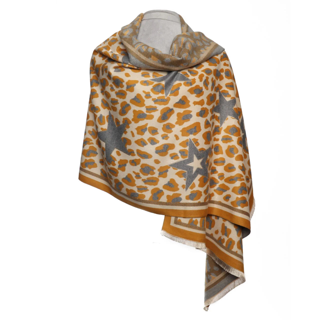 Fabulous Gifts Womens Accessories Wrap Star And Animal Yellow by Weirs of Baggot Street