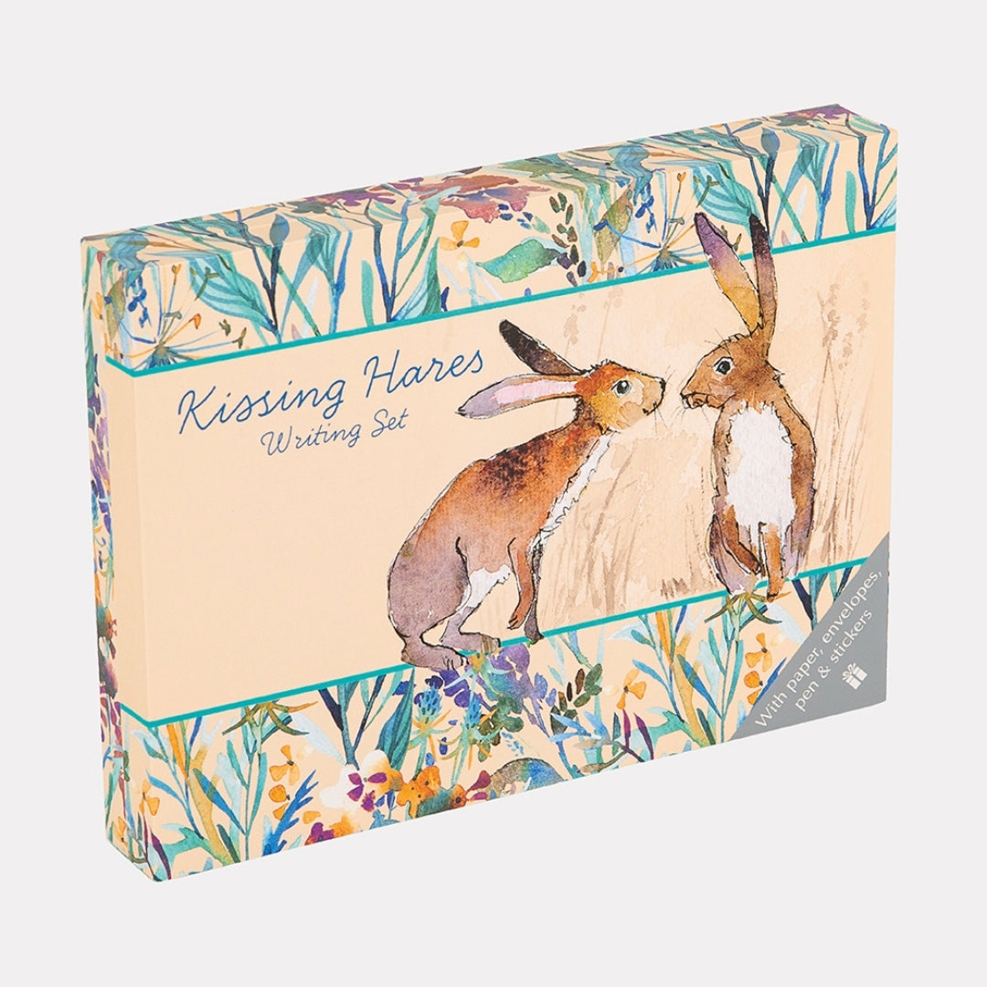 Fabulous Gifts Writing Set - Kissing Hares by Weirs of Baggot Street