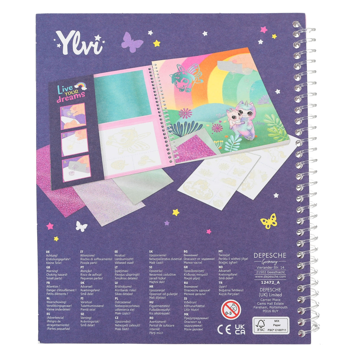 Fabulous Gifts Ylvi Colouring Book Stick & Shine by Weirs of Baggot Street