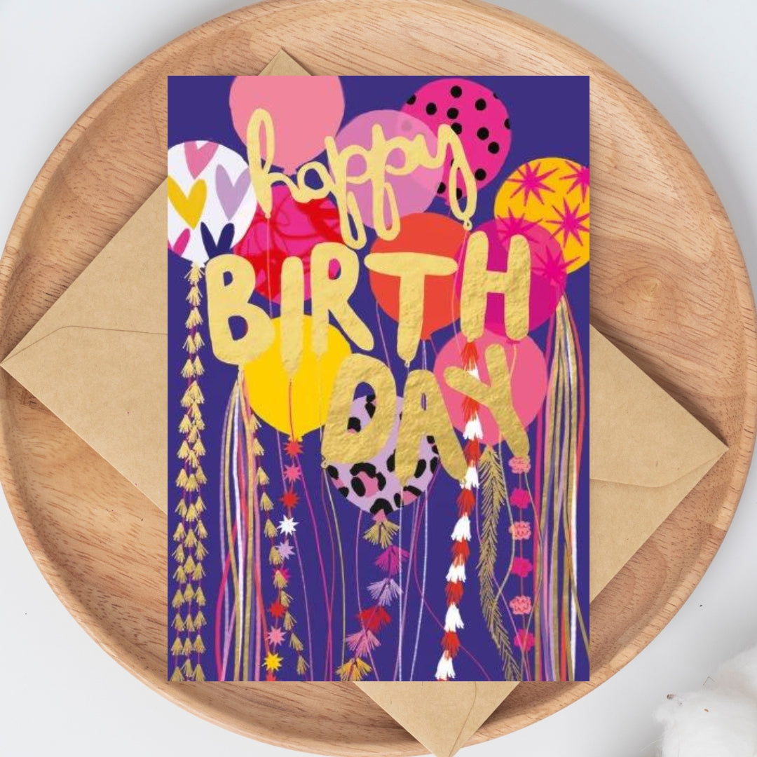 Fabulous Greeting Cards Boujee Happy Birthday Balloons Card by Weirs of Baggot Street