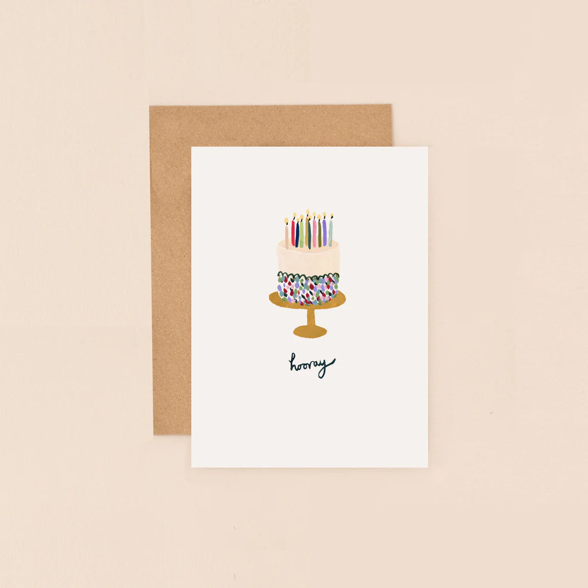 Fabulous Greeting Cards Louise Mulgrew Mini Card Cake Hooray Card by Weirs of Baggot Street