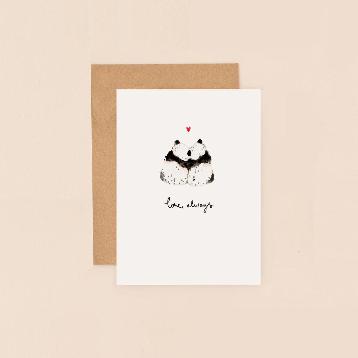 Fabulous Greeting Cards Louise Mulgrew Mini Card Pandas Love Always Card by Weirs of Baggot Street