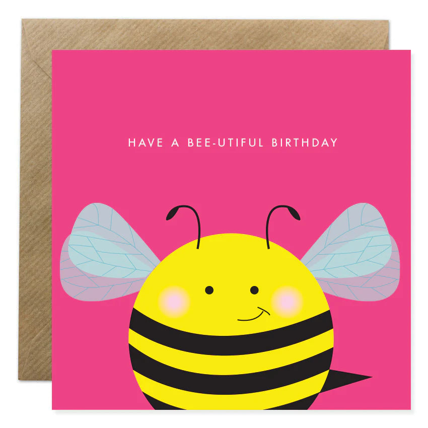 Fabulous Irish Made Greeting Cards Bold Bunny Bee-Utiful Birthday by Weirs of Baggot Street