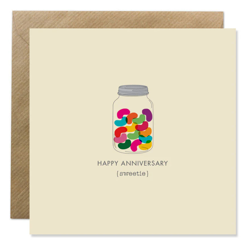 Fabulous Irish Made Greeting Cards Bold Bunny Happy Anniversary Sweetie Card by Weirs of Baggot Street