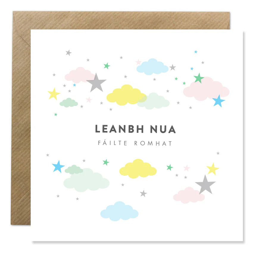 Fabulous Irish Made Greeting Cards Bold Bunny Leanbh Nua by Weirs of Baggot Street