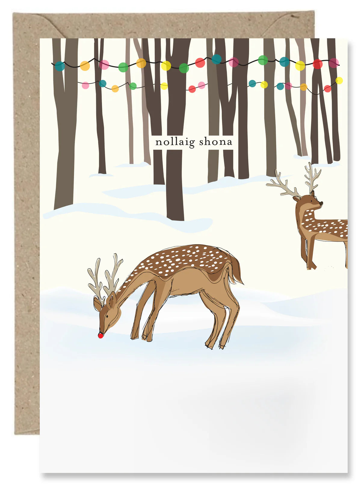 Fabulous Irish Made Greeting Cards The Paper Gull Nollaig Shona Deer by Weirs of Baggot Street