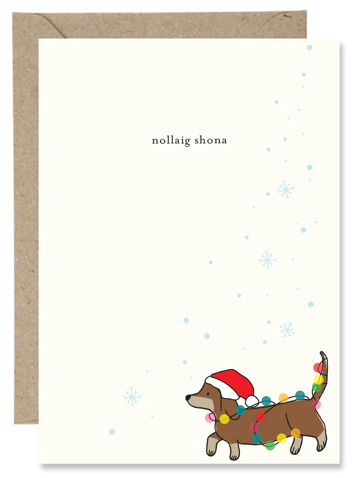 Fabulous Irish Made Greeting Cards The Paper Gull Nollaig Shona Dog by Weirs of Baggot Street