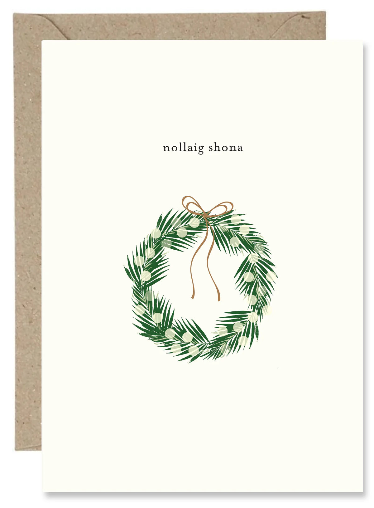 Fabulous Irish Made Greeting Cards The Paper Gull Nollaig Shona Wreath by Weirs of Baggot Street