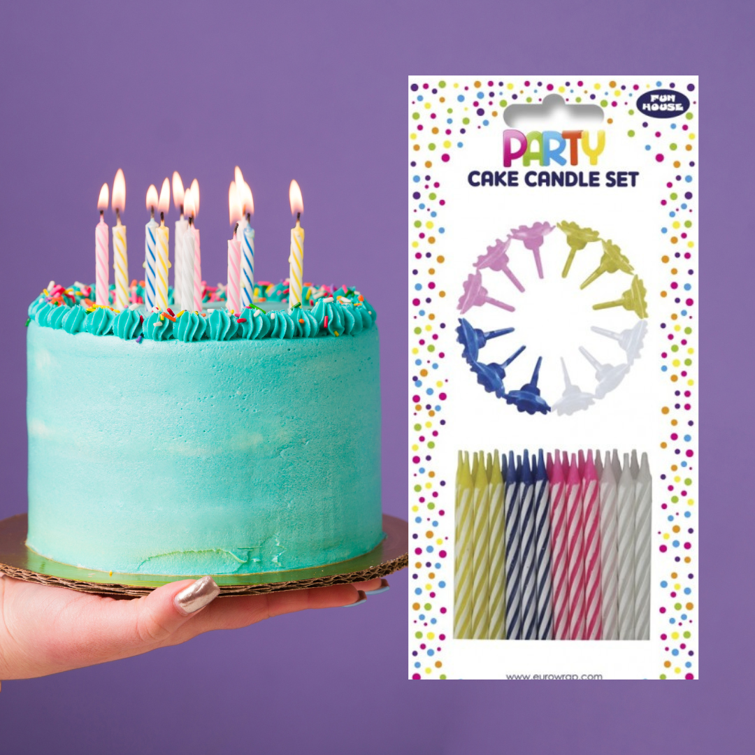 Finishing Touches Party Time Cake Candle Set - Multicoloured by Weirs of Baggot Street