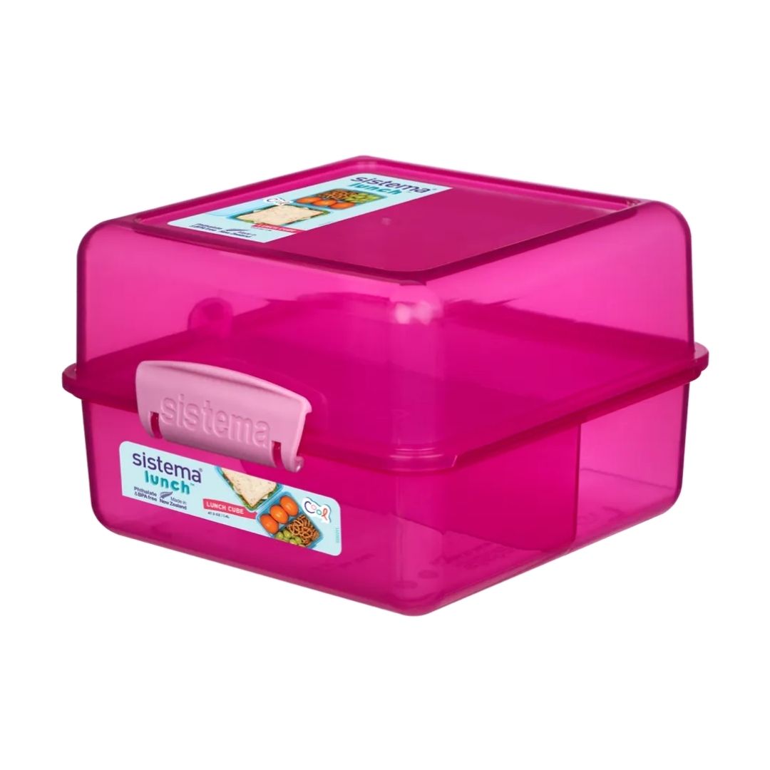 Food Storage | Sistema Coloured Lunch Cubes 1.4L by Weirs of Baggot Street