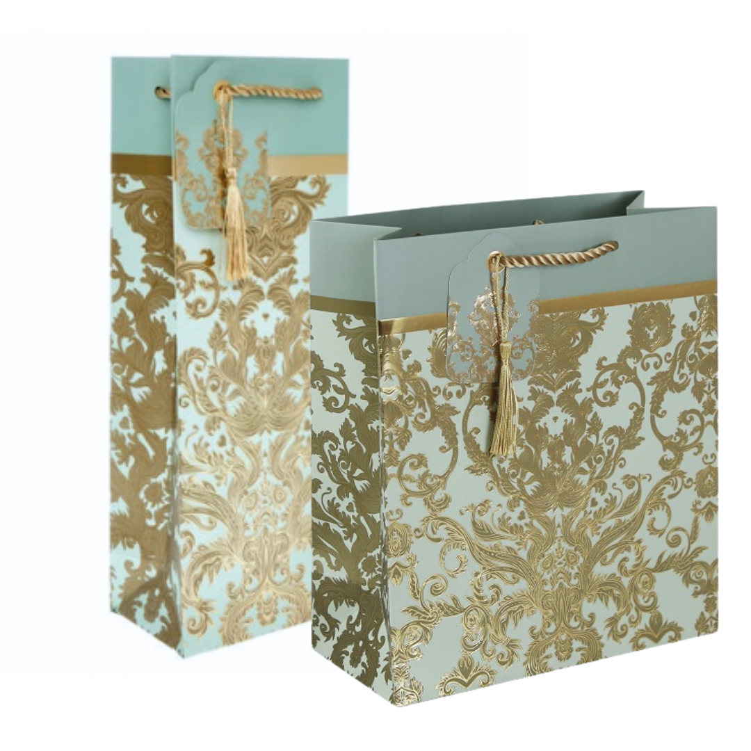Gift Bag Bottle - Opulant Damask Finishing Touches Party Time by Weirs of Baggot Street