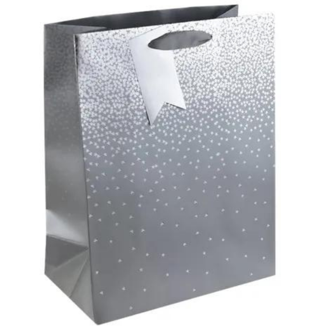 Gift Bag Extra Large - Silver Ombre Finishing Touches Party Time by Weirs of Baggot Street