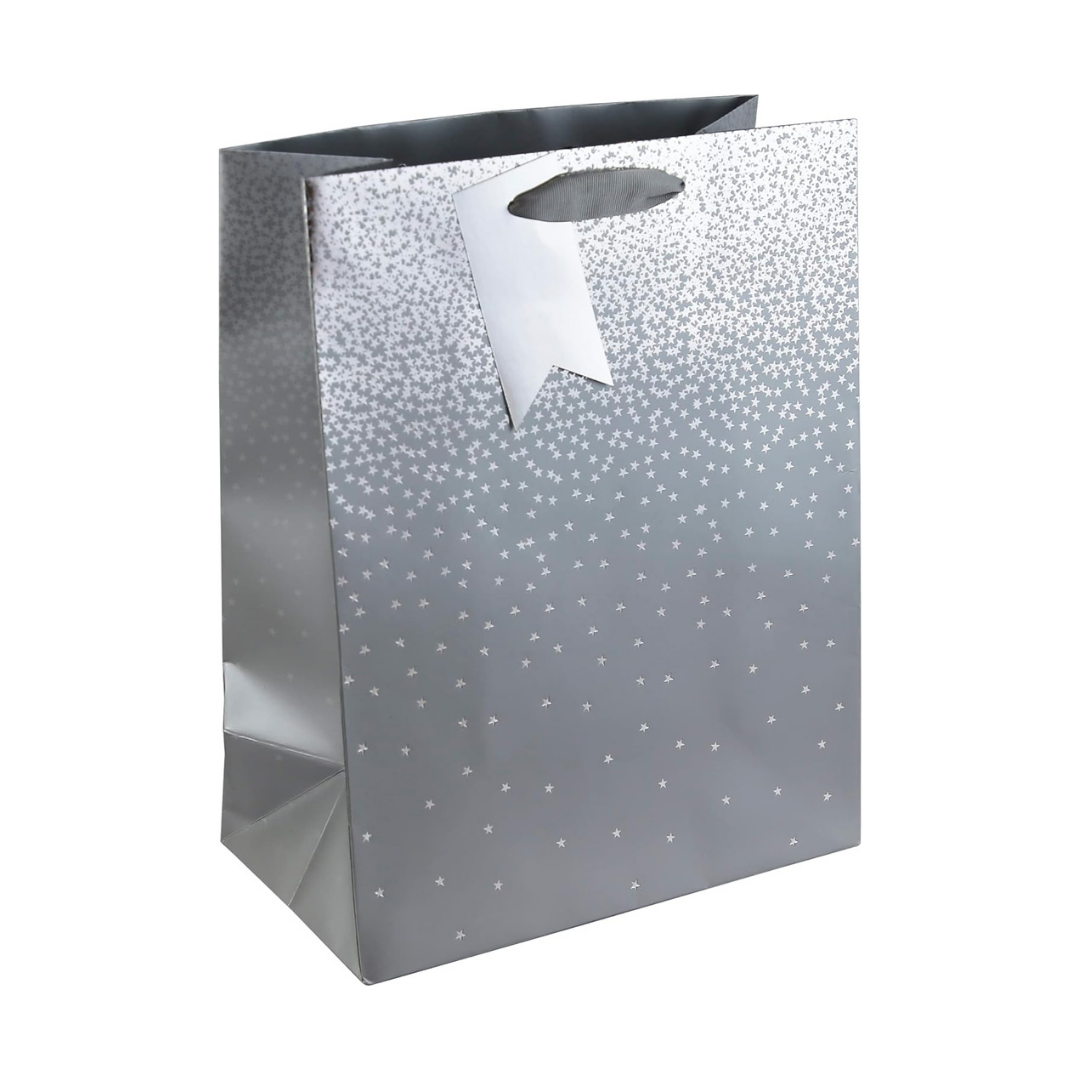 Gift Bag Large - Silver Ombre Finishing Touches Party Time by Weirs of Baggot Street