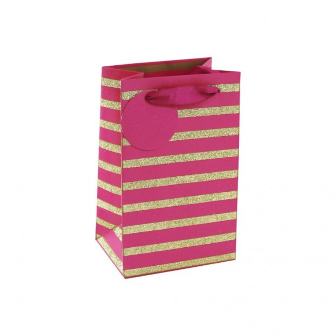 Gift Bag Perfume - Gold Glitter Stripe Finishing Touches Party Time by Weirs of Baggot Street