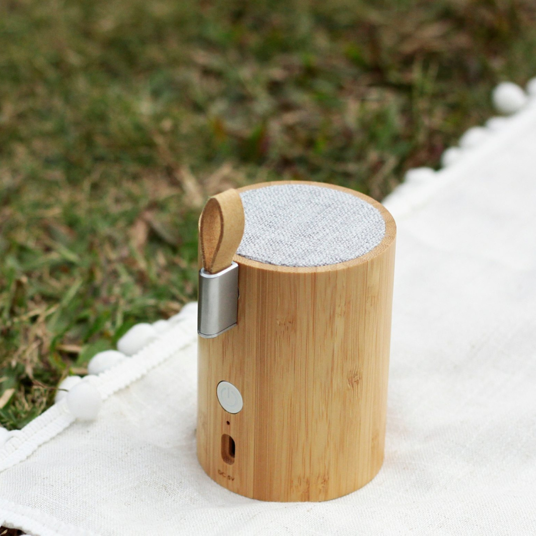 Gingko Design | Drum Light Bluetooth Speaker Bamboo by Weirs of Baggot Street