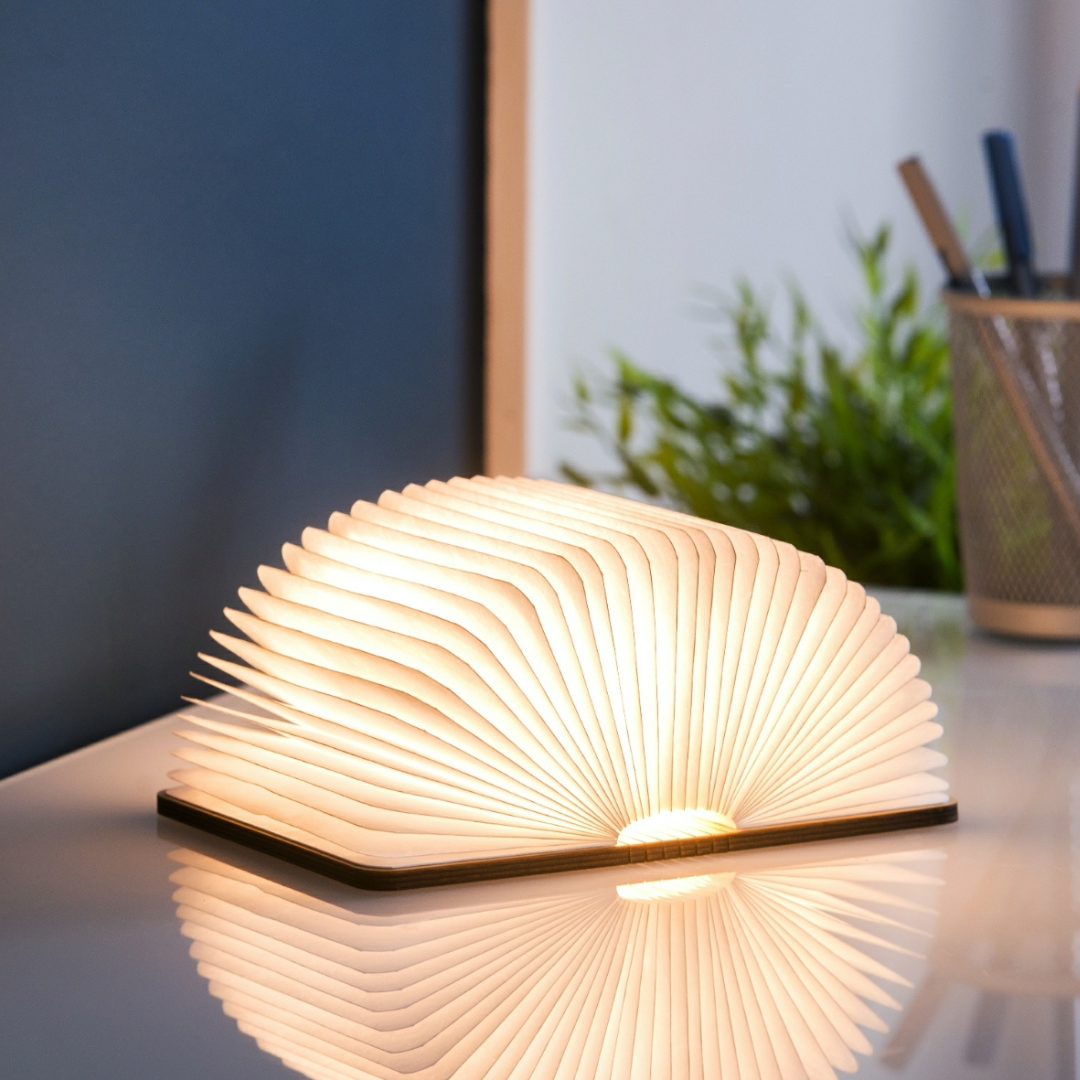 Gingko Design | Mini Smart Book Light Walnut by Weirs of Baggot Street