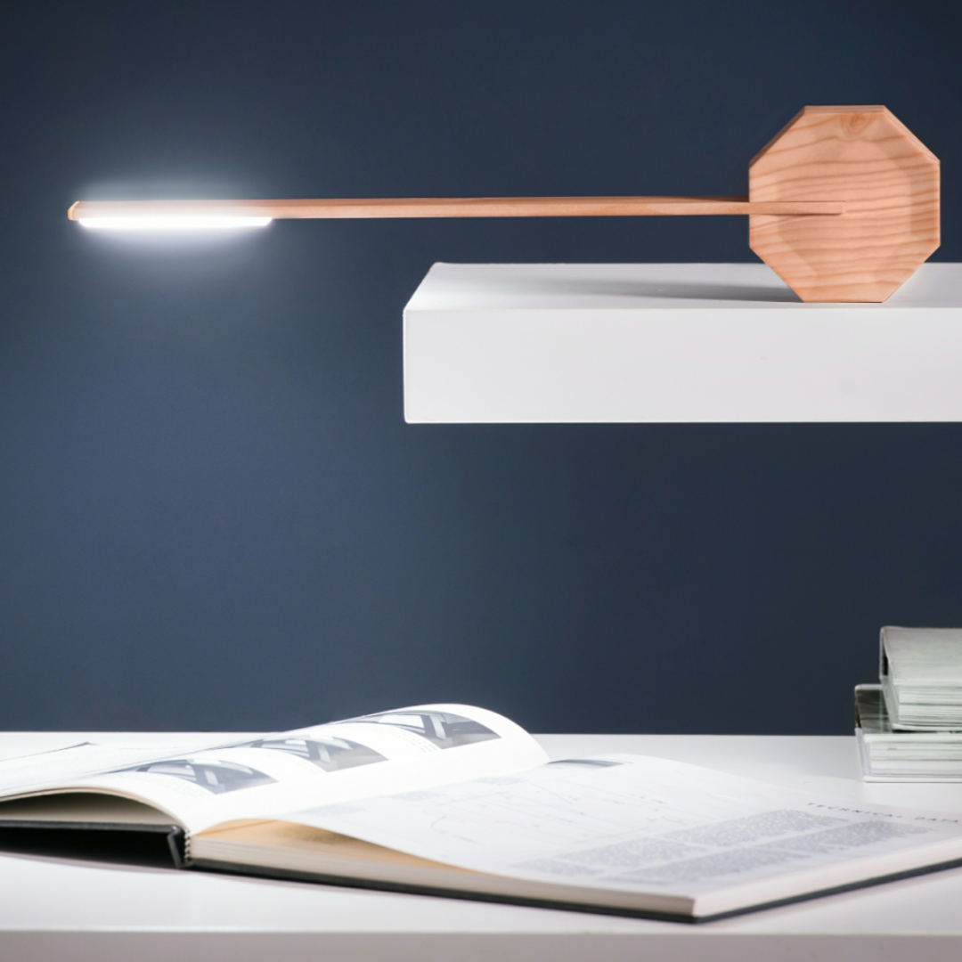 Gingko Design | Octagon One Desk Lamp Maple by Weirs of Baggot Street