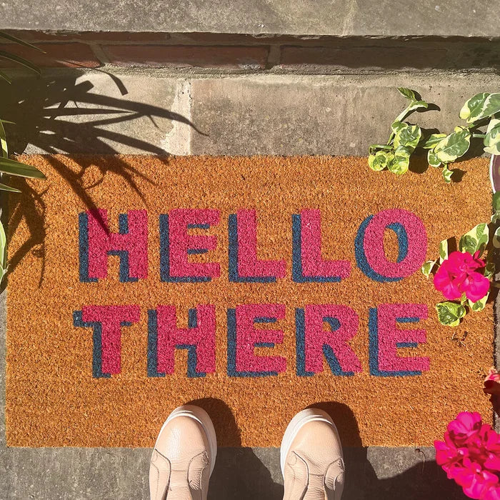 Indoor Outdoor Rugs | My Mat Coir Hello There 45cm x 75cm by Weirs of Baggot Street