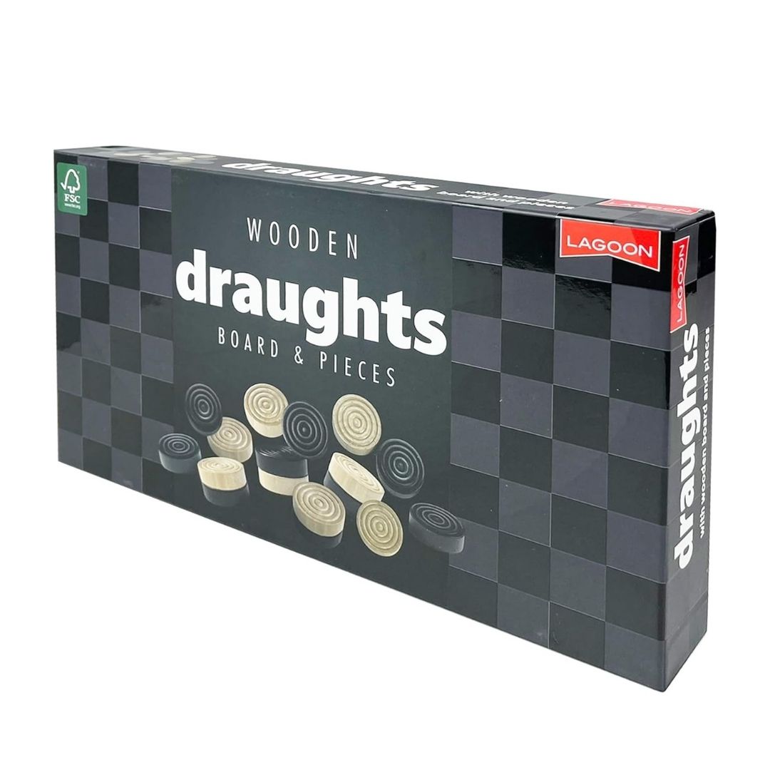 Kids Games | Lagoon Draughts Wooden Board Game by Weirs of Baggot Street