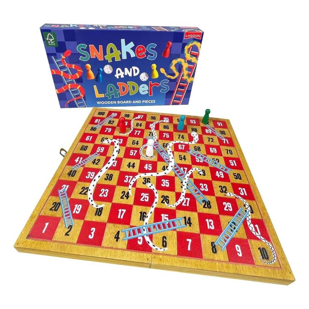 Kids Games | Wooden Snakes and Ladders by Weirs of Baggot Street