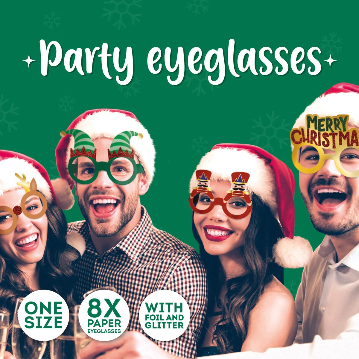 Legami Christmas | Holiday Paper Eyeglasses by Weirs of Baggot Street