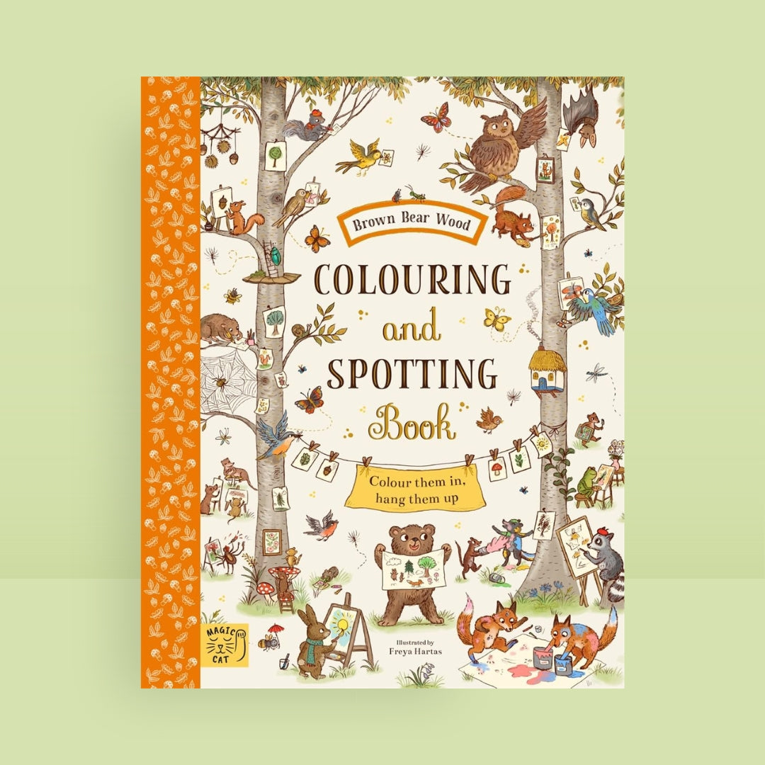 Little Bookworms Brown Bear Wood Colouring And Spotting Book  - Freya Hartas by Weirs of Baggot Street