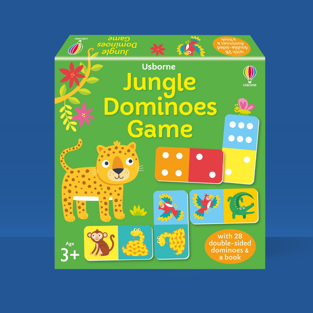 Little Bookworms | Usborne Jungle Dominoes Game by Weirs of Baggot Street