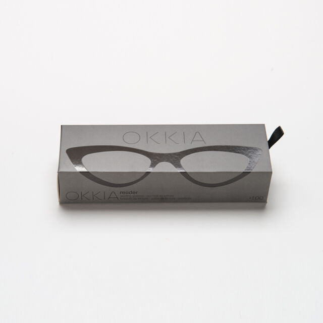 Fab Gifts | Okkia Reading Glasses Adriana Cat Black 1.00 by Weirs of Baggot Street