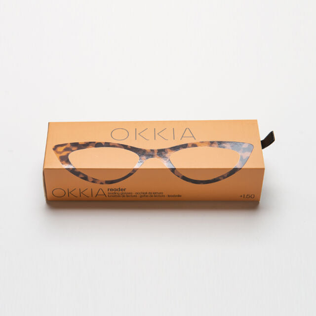 Fab Gifts | Okkia Reading Glasses Adriana Cat Havana 1.00 by Weirs of Baggot Street