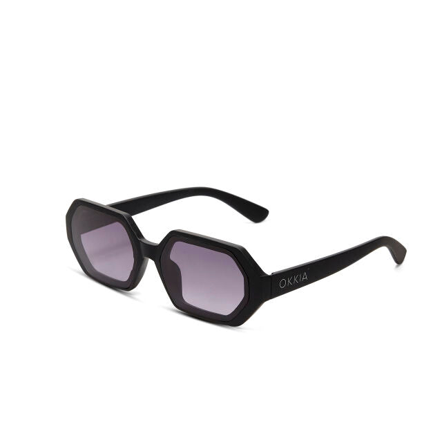 Fab Gifts | Okkia Sunglasses Andrea Hexagon Black by Weirs of Baggot Street