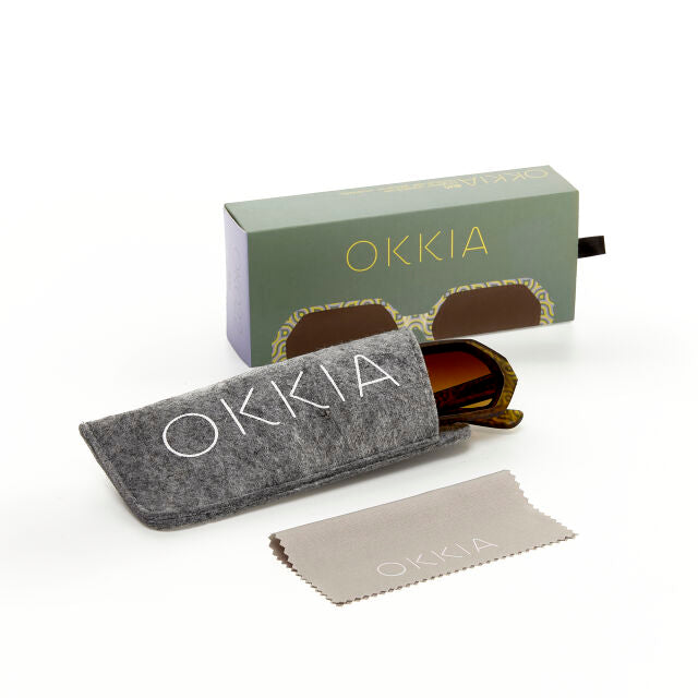 Fab Gifts | Okkia Sunglasses Andrea Hexagon Gold by Weirs of Baggot Street