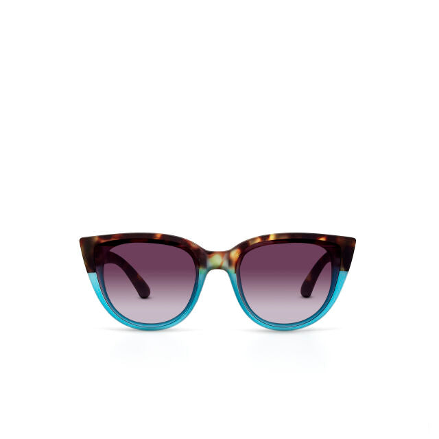 Fab Gifts | Okkia Sunglasses Silvia Big Cat Havana Blue by Weirs of Baggot Street
