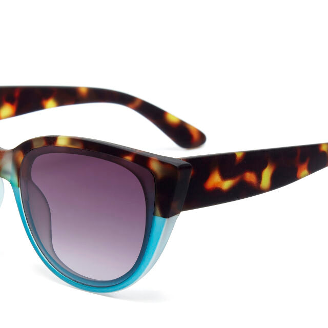 Fab Gifts | Okkia Sunglasses Silvia Big Cat Havana Blue by Weirs of Baggot Street