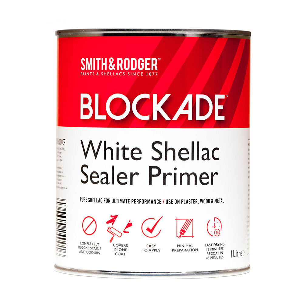 Paint & Shellacs | Blockade White Shellac Sealer Primer 500ml, 1L and 2.5L by Weirs of Baggot Street