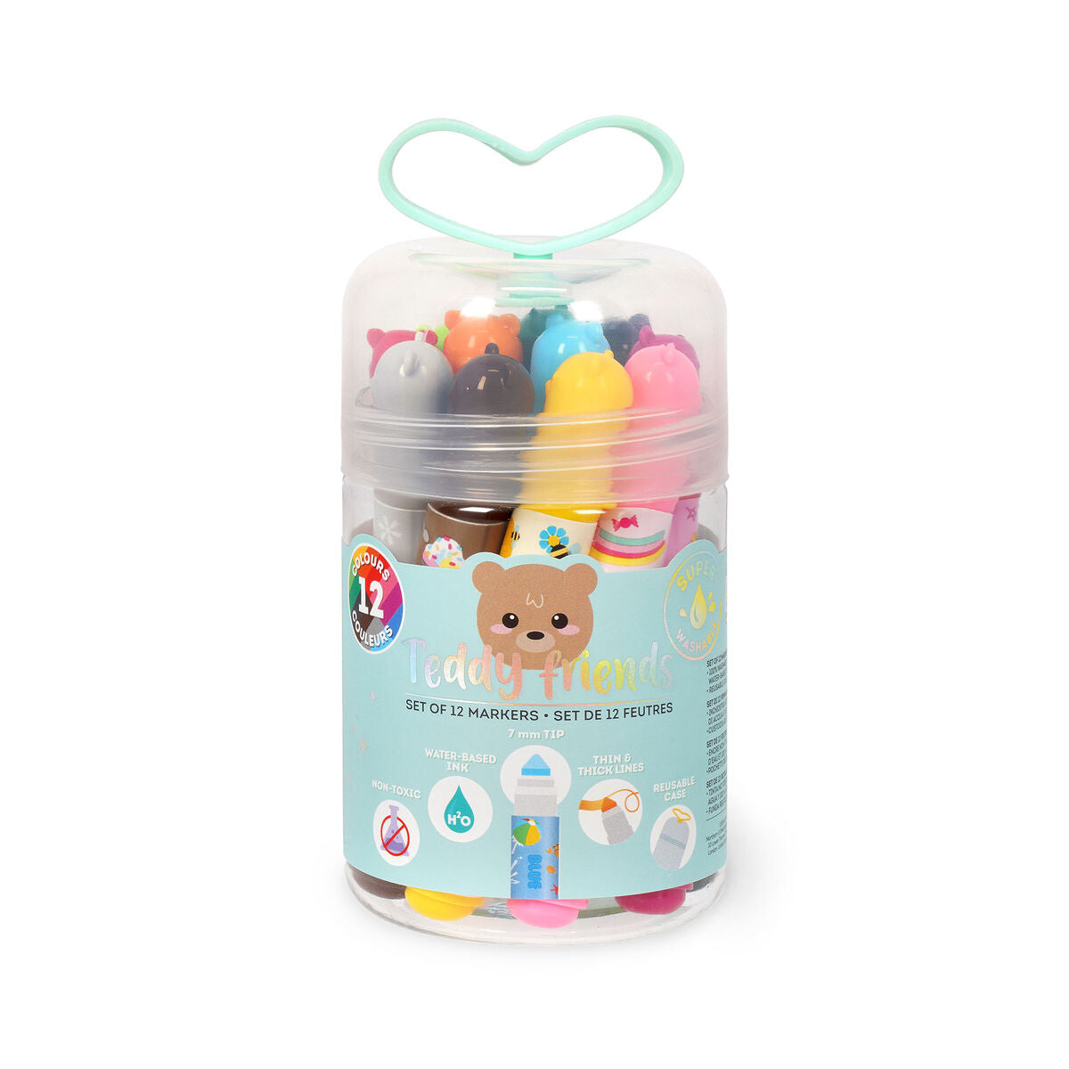 Pens | Legami Teddy Friends Set Of 12 Markers by Weirs of Baggot Street