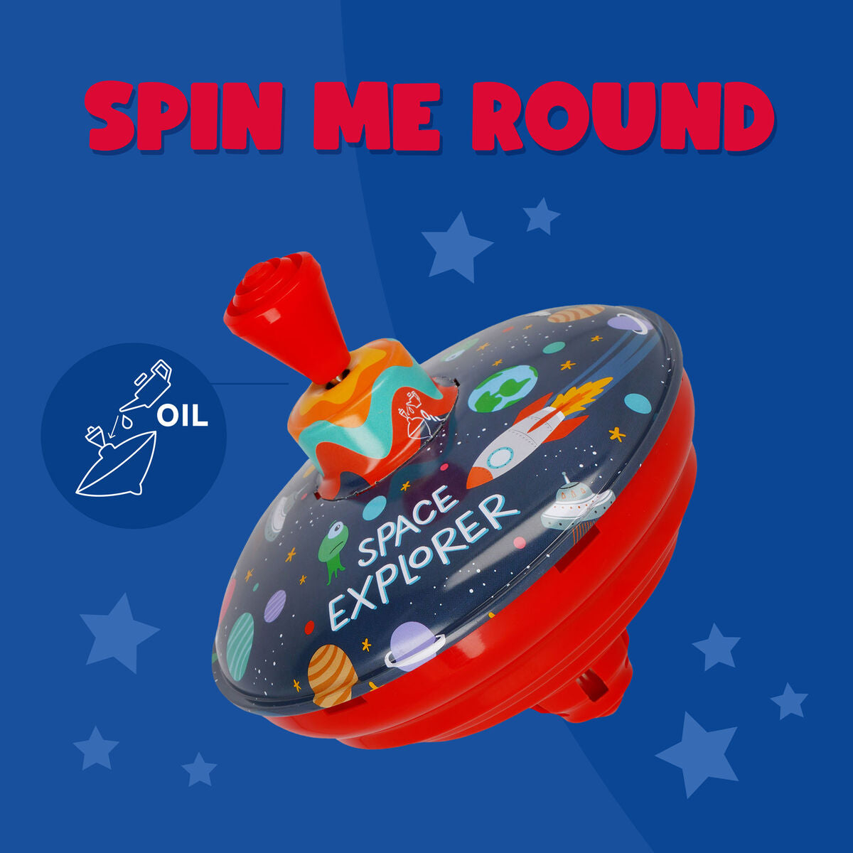 Quirky Gifts | Legami Vintage Games Spinning Top Space by Weirs of Baggot Street
