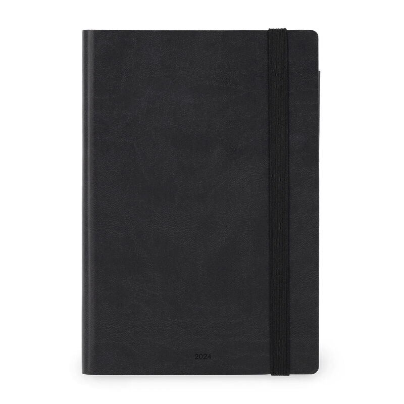 Stationery 2024 Diary | Legami 12 Month Large Daily Diary 2024 Black Onyx by Weirs of Baggot Street