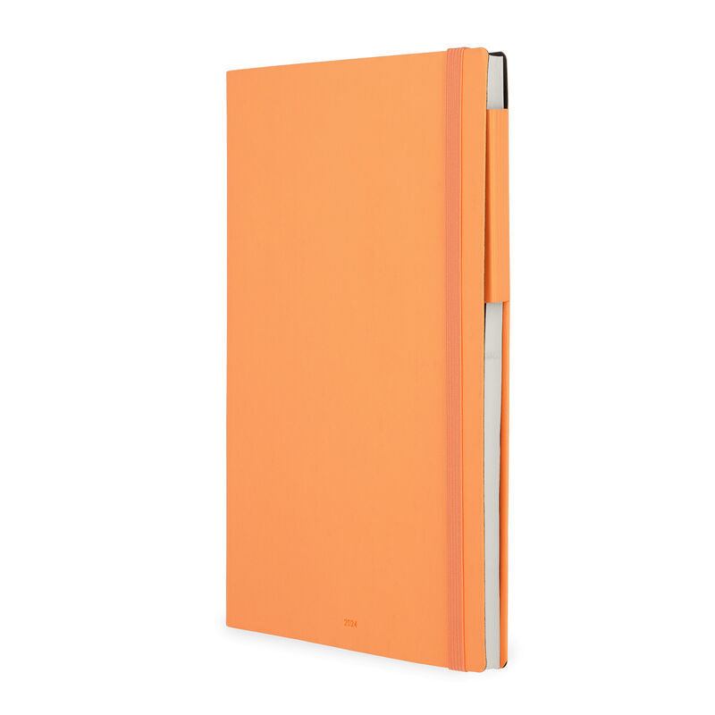 Stationery 2024 Diary | Legami 12 Month Large Daily Diary 2024 Fresh Apricot by Weirs of Baggot Street