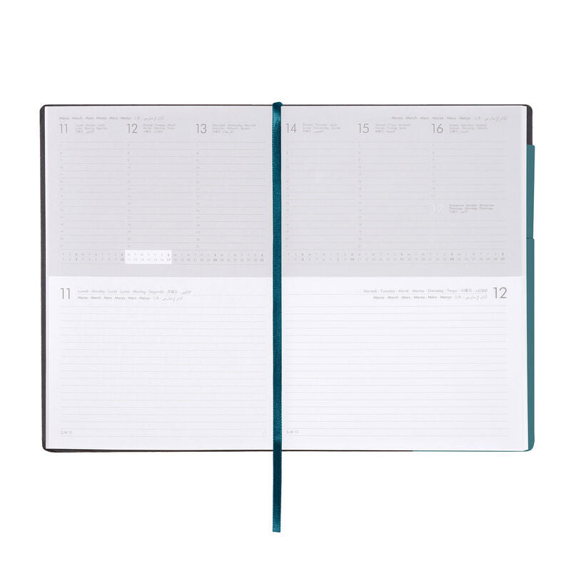 Stationery 2024 Diary | Legami 12 Month Large Daily Diary 2024 Malachite Green by Weirs of Baggot Street