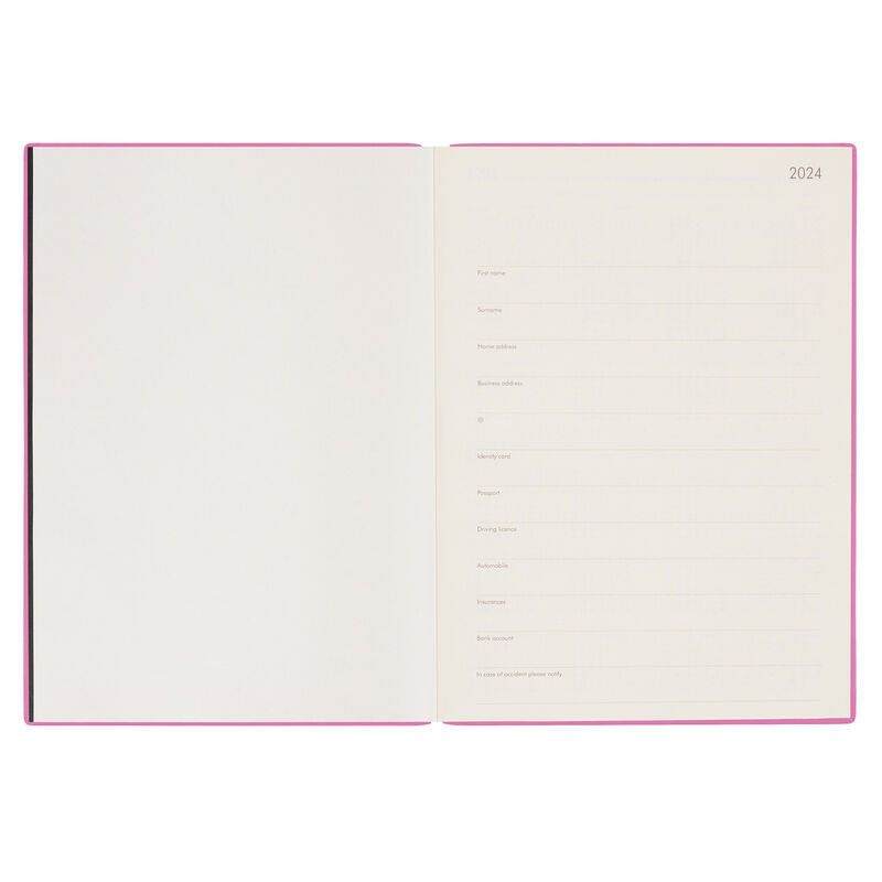 Stationery 2024 Diary | Legami 12 Month Maxi Daily Diary 2024 Bouganvillea by Weirs of Baggot Street