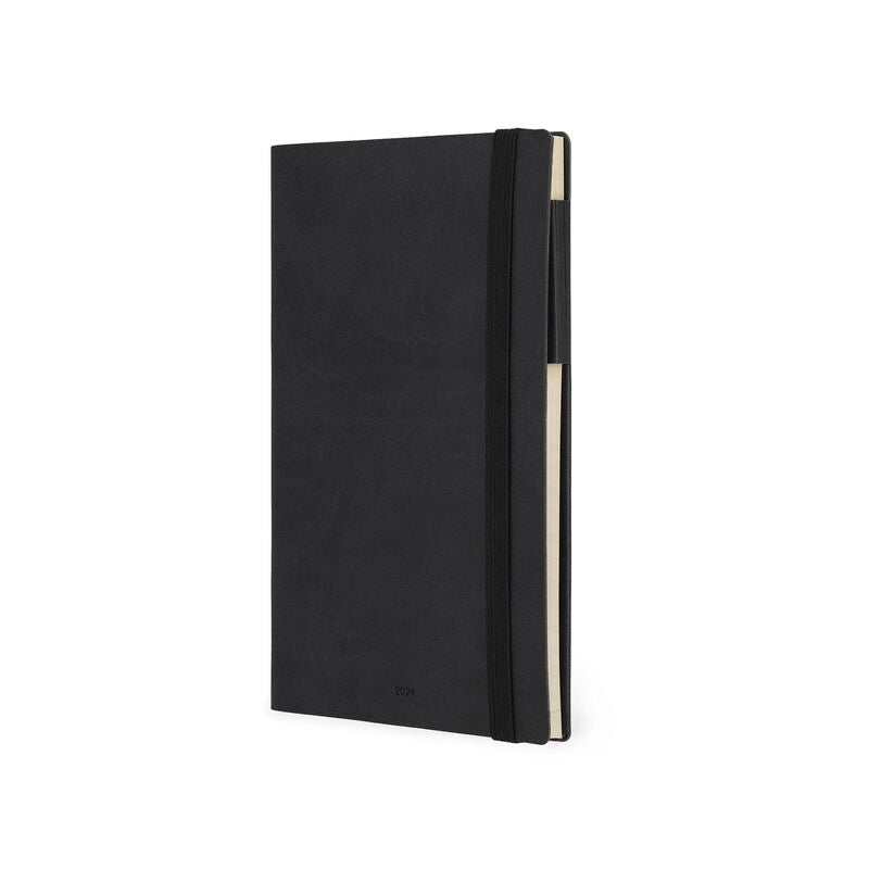 Stationery 2024 Diary | Legami 12 Month Medium Daily Diary 2024  Black Onyx by Weirs of Baggot Street