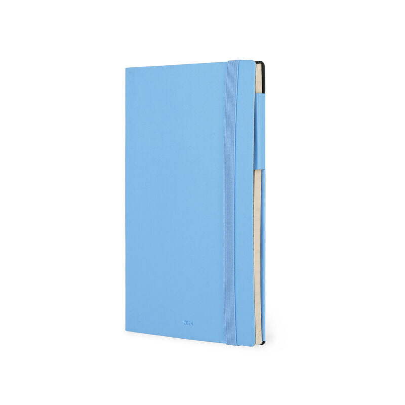 Stationery 2024 Diary | Legami 12 Month Medium Daily Diary 2024 Crystal Blue by Weirs of Baggot Street