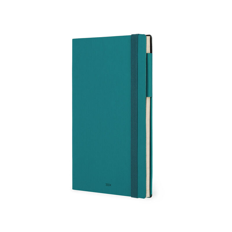 Stationery 2024 Diary | Legami 12 Month Medium Daily Diary 2024 Malachite Green by Weirs of Baggot Street
