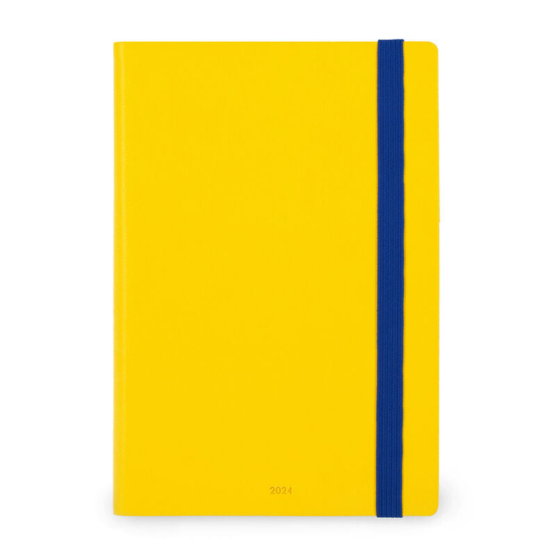 Stationery 2024 Diary | Legami 12 Month Medium Daily Diary 2024 Yellow Freesia by Weirs of Baggot Street