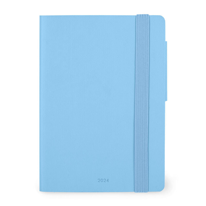 Stationery 2024 Diary | Legami 12 Month Small Daily Diary 2024 Crystal Blue by Weirs of Baggot Street