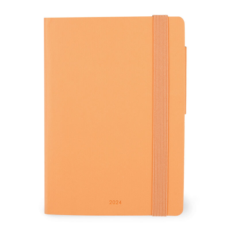 Stationery 2024 Diary | Legami 12 Month Small Daily Diary 2024 Fresh Apricot by Weirs of Baggot Street
