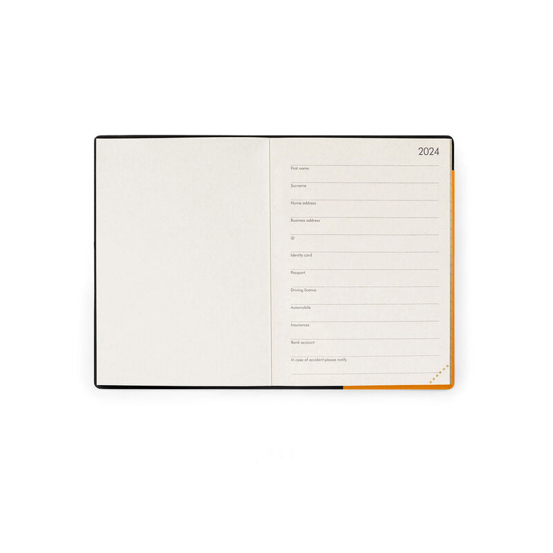 Stationery 2024 Diary | Legami 12 Month Small Daily Diary 2024 Fresh Apricot by Weirs of Baggot Street