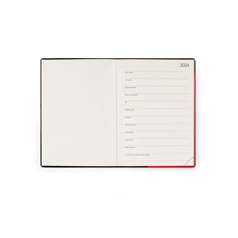 Stationery 2024 Diary | Legami 12 Month Small Daily Diary 2024 Red Passion by Weirs of Baggot Street